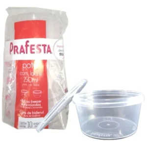 Pote 250ml Lacre C/tp Red 10UN Pl250